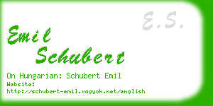 emil schubert business card